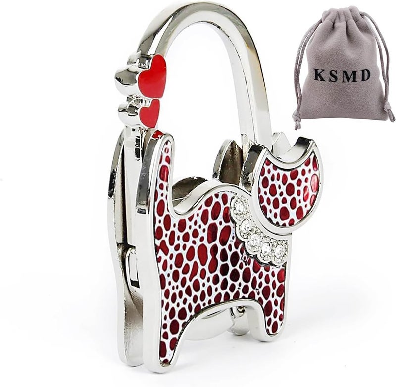 KSMD Cat Design Purse Hooks for Table and Bars,Portable Purse Hanger Organizers Hooks Handbag Holder Pocketbook Holder Bag Storage for Desk Bag Hook - Image 1